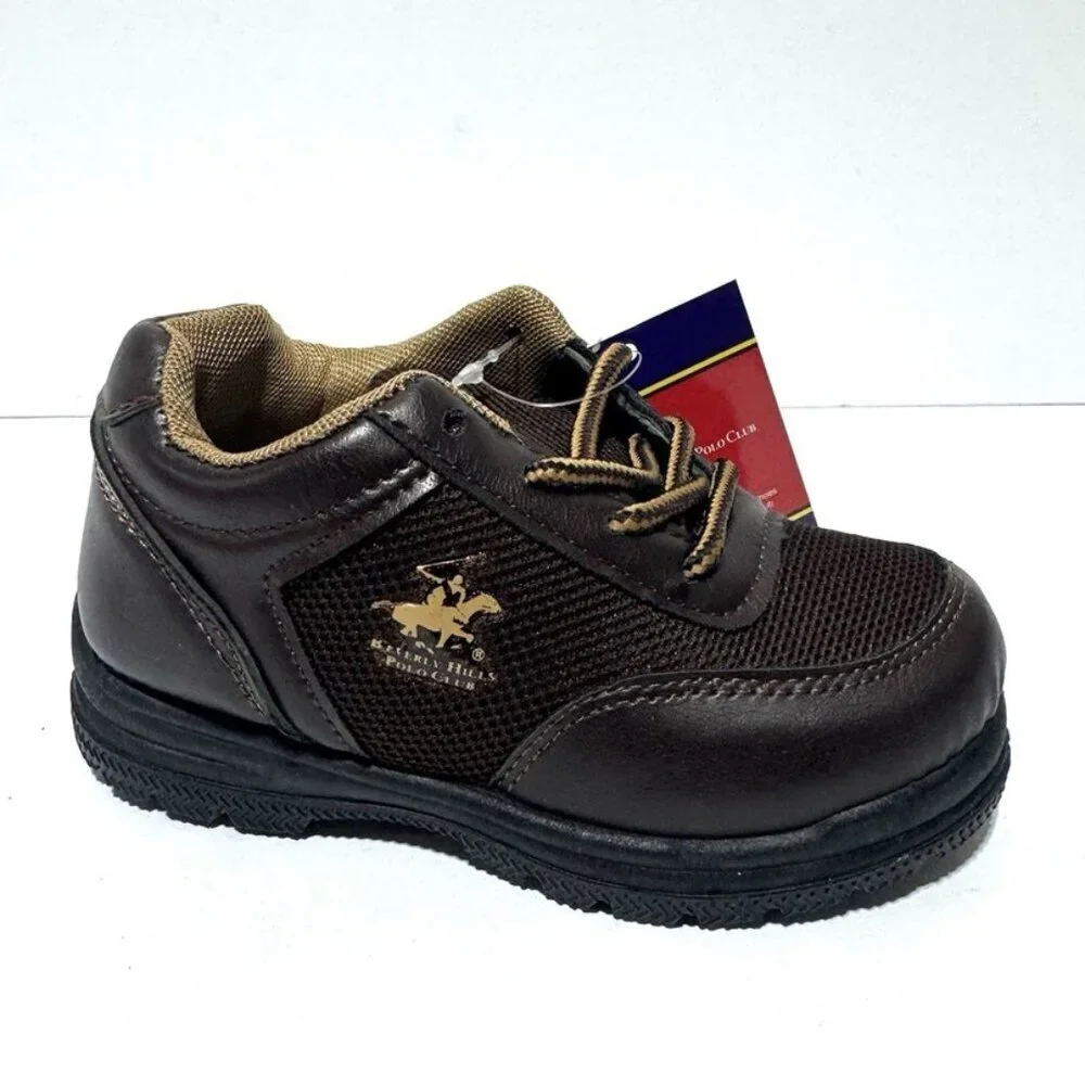 Beverly Hills Polo Club Boys Oxford Brown Size 7 M Toddler